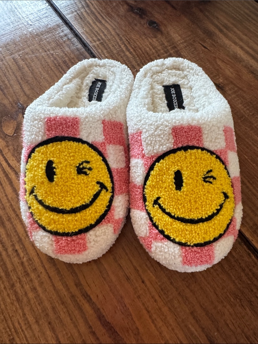 Joe boxer smiley slippers girls size 3-4 new